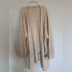 Beige Cozy Open Cardigan